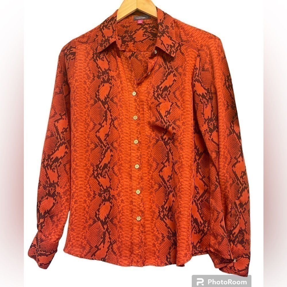 Vince Camuto snakeprint blouse
